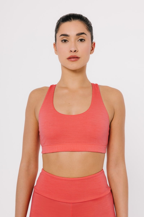 Top sportowy Rio wełniany, peach pink
