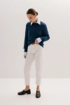 Sweter Elite bawełniany, granatowy