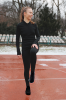 Extra Warm Trail legginsy sportowe wełniane, czarne