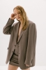 Marynarka wełniana oversize Main, taupe
