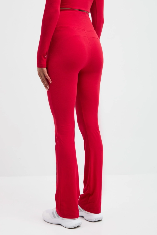 Legginsy bawełniane Moss, czerwone