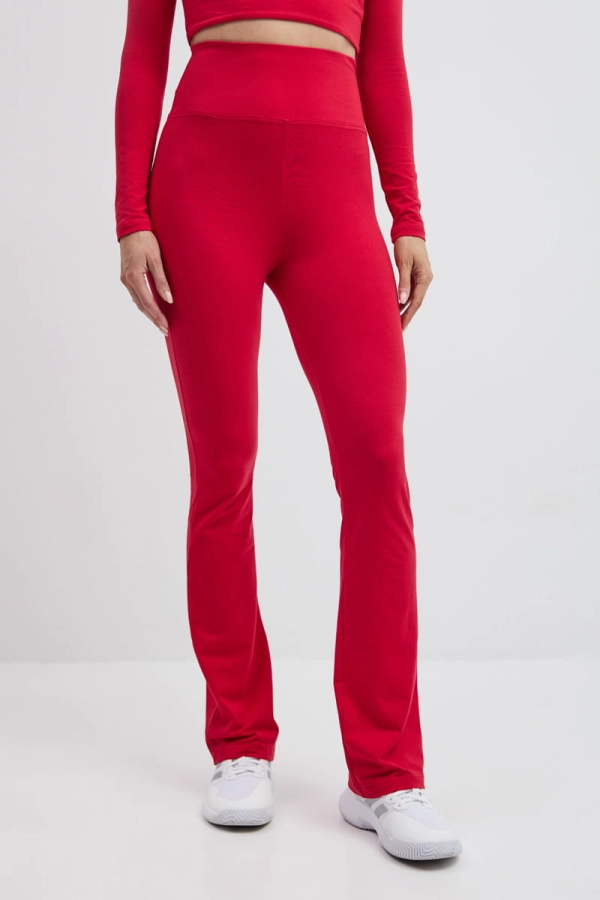 Legginsy bawełniane Moss, czerwone