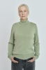 Golf Daisy z wełny merino, zielony