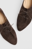 Buty Gia zamszowe – detal cholewki i faktury skóry