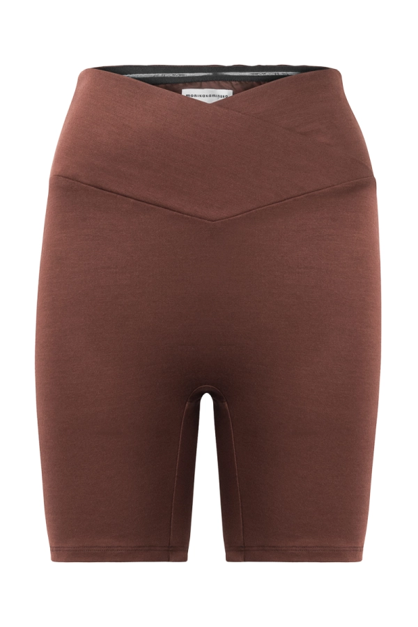 Kolarki sportowe Core V-waist, wełna merino - brązowe