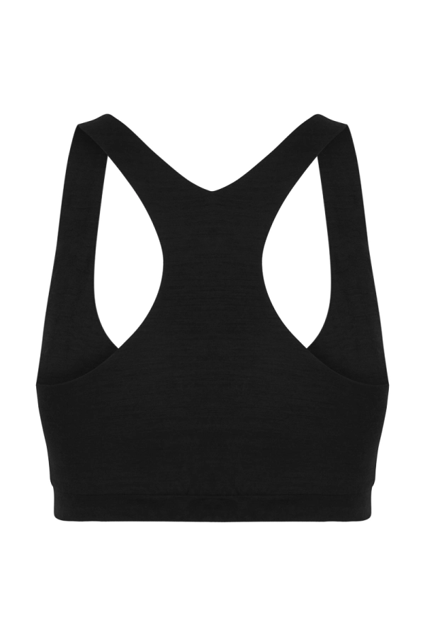 Stanik Pulse Bra, wełna merino, czarny