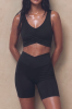 Kolarki sportowe Core V-waist, wełna merino - czarne